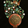 Rugged Turquoise Necklace: Coral Mosaic