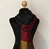 Handwoven Silk Shawl: Tricolour