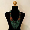 Multi Strand Necklace: Turquoise and Coral