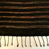 Handwoven Black Silk Scarf: Multicolour