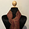 Handwoven Silk Scarf: Striped Tone On Tone