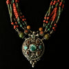 Multi Beaded Necklace: Jewelled Silver